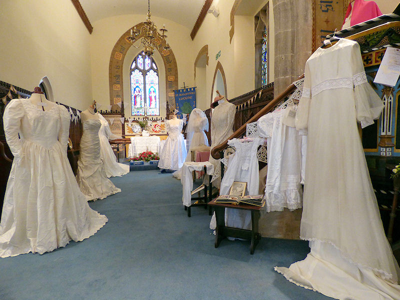 St Augustines Locking Wedding dress dsiplay